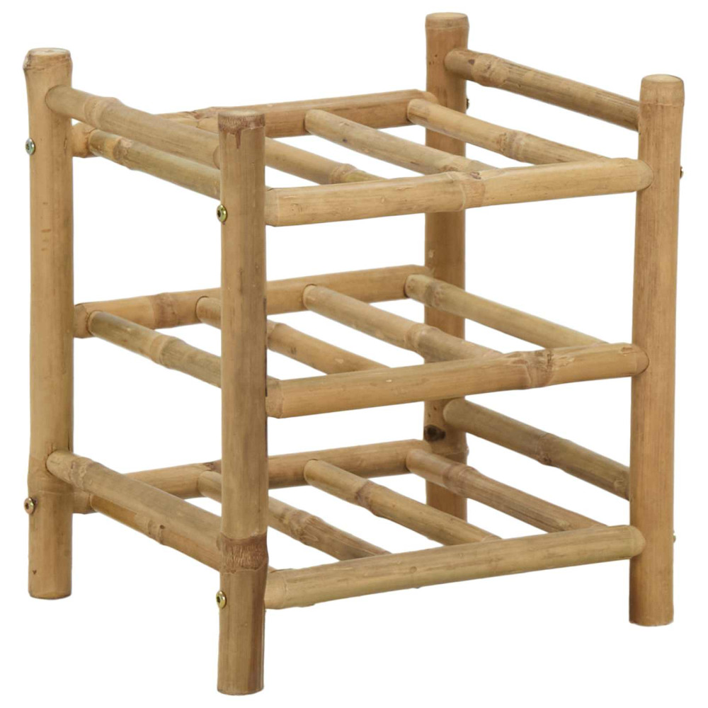 Produktbild för Vinställ Naturfärg 32,5 x 29,5 x 36 cm Bambus