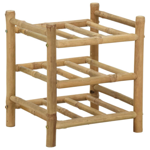 vidaXL Vinställ Naturfärg 32,5 x 29,5 x 36 cm Bambus