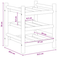 Produktbild för Vinställ Naturfärg 32,5 x 29,5 x 36 cm Bambus