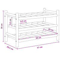 Produktbild för Vinställ Naturfärg 57 x 29,5 x 36 cm Bambus