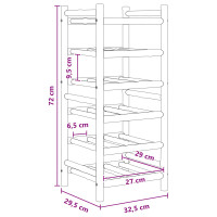 Produktbild för Vinställ Naturfärg 32,5 x 29,5 x 72 cm Bambus