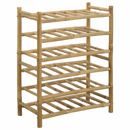 vidaXL Vinställ Naturfärg 57 x 29,5 x 72 cm Bambus