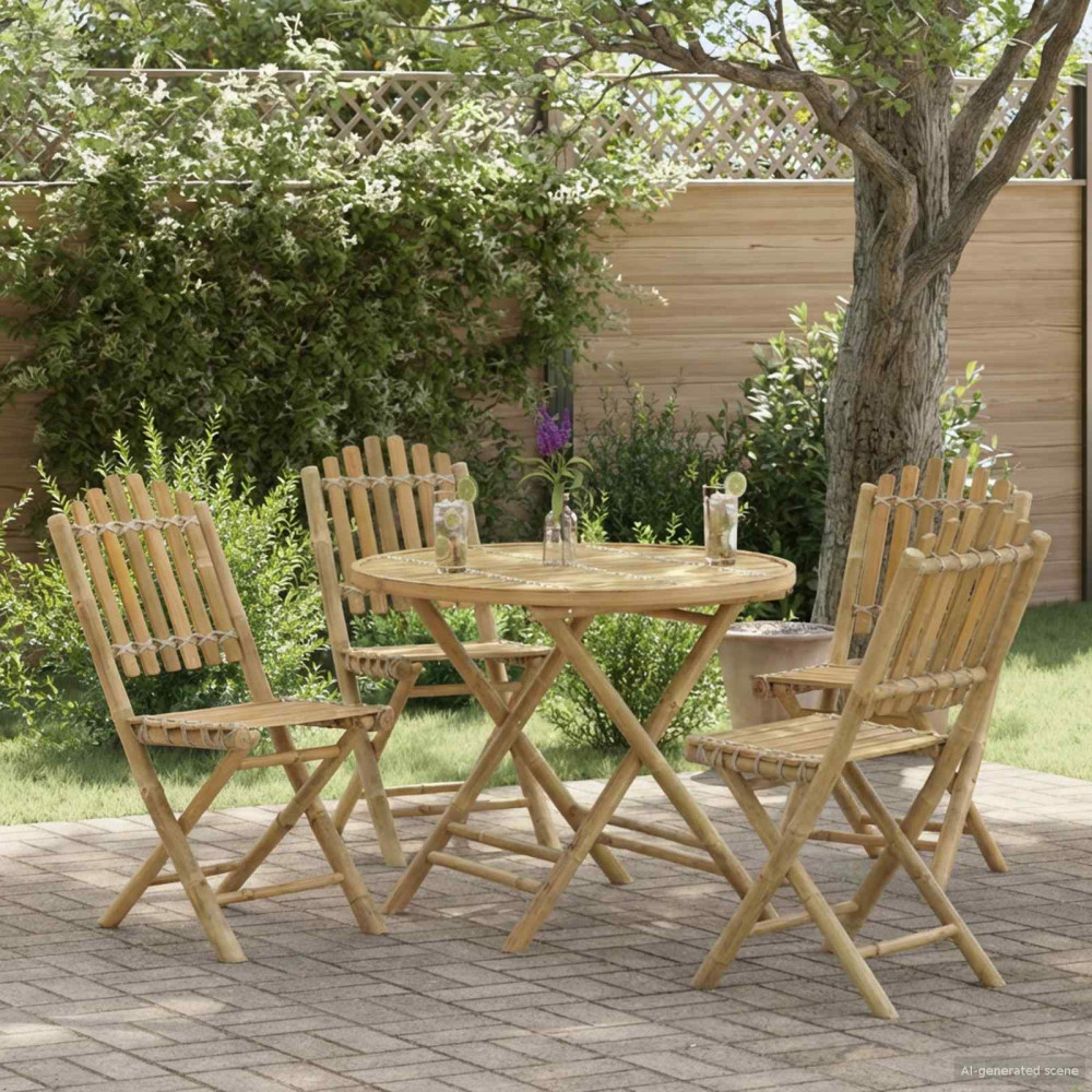Produktbild för Trädgårdsbord Naturfärg 80 x 70 cm Bambu