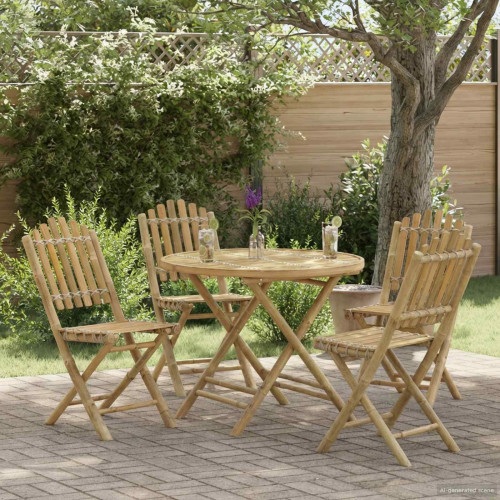 vidaXL Trädgårdsbord Naturfärg 80 x 70 cm Bambu
