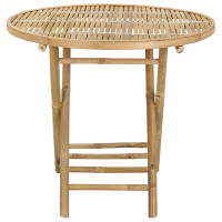 Produktbild för Trädgårdsbord Naturfärg 80 x 70 cm Bambu
