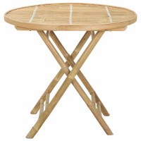 Produktbild för Trädgårdsbord Naturfärg 80 x 70 cm Bambu