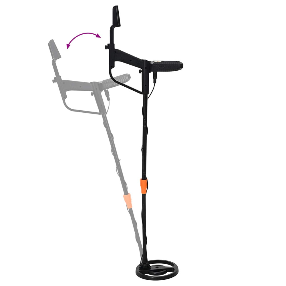 Produktbild för Metalldetektor med LCD-skärm 3 modeller 19 cm spole Svart