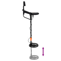 Produktbild för Metalldetektor med LCD-skärm 3 modeller 19 cm spole Svart