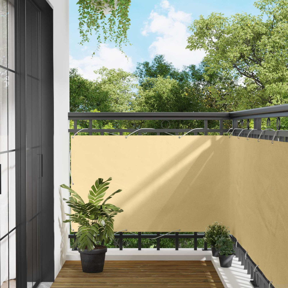Produktbild för Balkong Skärm Sand 100 x 600 cm Oxford Tyg