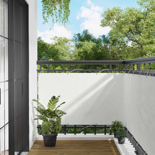 vidaXL Balkong Skärm Vit 100 x 500 cm Oxford Tyg
