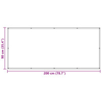 Produktbild för Balkong Skärm 90 x 200 cm PU-belagt oxford alu
