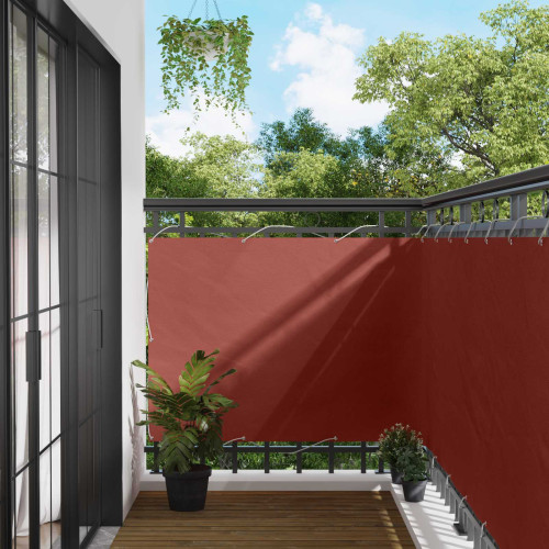 vidaXL Balkong Skärm Terracotta 110 x 700 cm Oxford Tyg