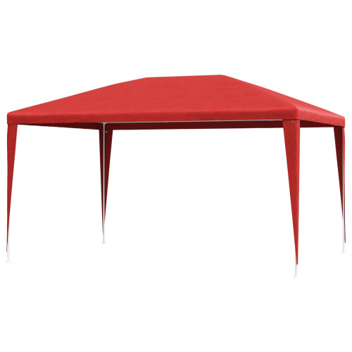 vidaXL Partytält 400 x 300 x 255 cm Röd PE och stål