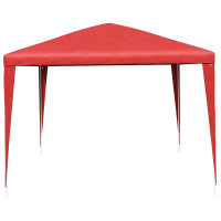 Produktbild för Partytält 400 x 300 x 255 cm Röd PE och stål