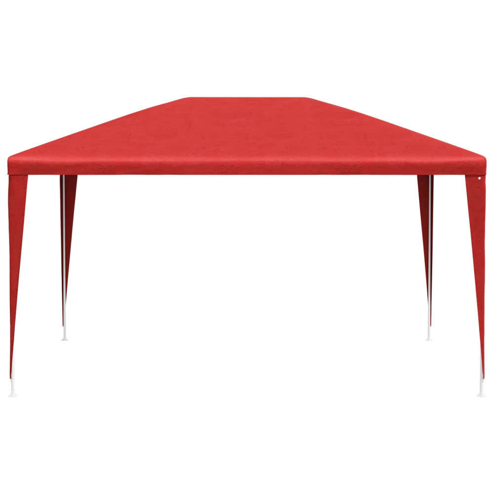 Produktbild för Partytält 400 x 300 x 255 cm Röd PE och stål