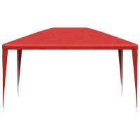 Produktbild för Partytält 400 x 300 x 255 cm Röd PE och stål