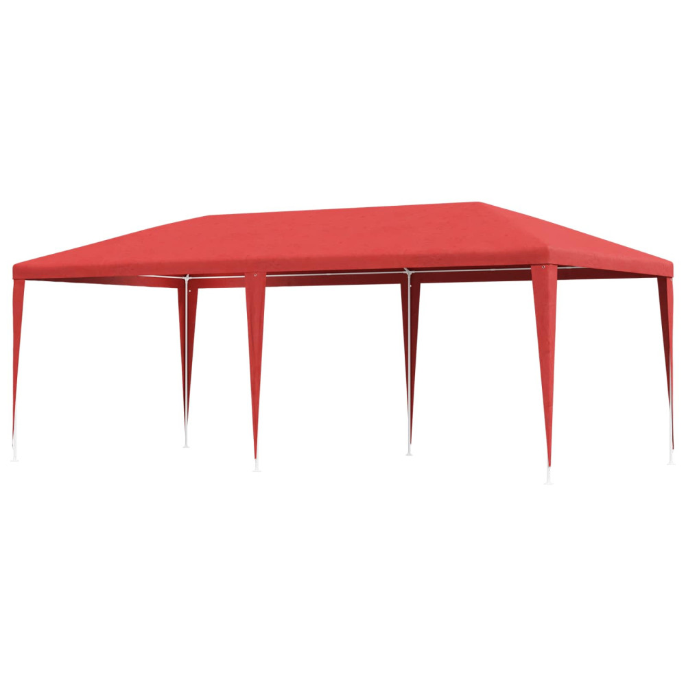 Produktbild för Partytält Röd 600 x 300 x 255 cm PE och stål