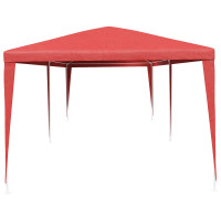 Produktbild för Partytält Röd 600 x 300 x 255 cm PE och stål