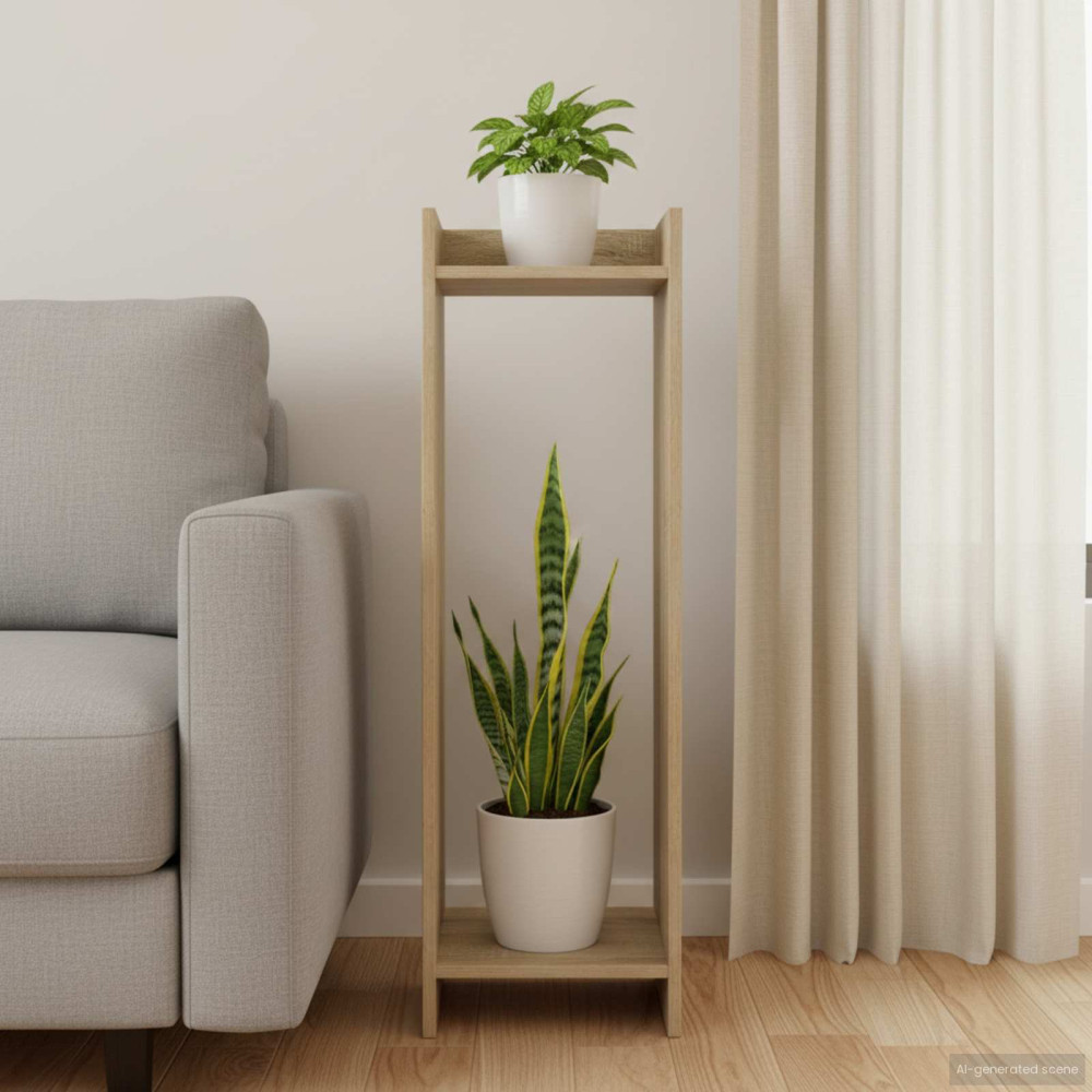 Produktbild för Växtställ Sonoma-ek 30 x 30 x 100 cm Konstruerat trä