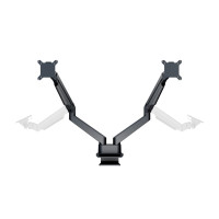 Produktbild för Multibrackets M VESA Gas Lift Arm Dual Side by Side monteringssats - justerbar arm - för 2 LCD-bildskärmar - svart
