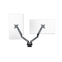 Produktbild för Multibrackets M VESA Gas Lift Arm Dual Side by Side monteringssats - justerbar arm - för 2 LCD-bildskärmar - svart