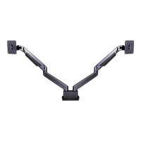 Produktbild för Multibrackets M VESA Gas Lift Arm Dual Side by Side monteringssats - justerbar arm - för 2 LCD-bildskärmar - svart