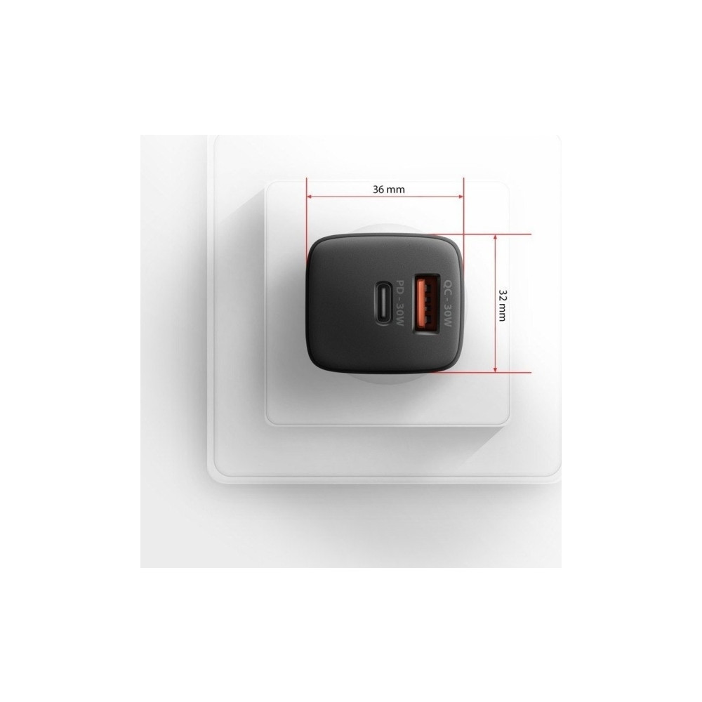 Produktbild för AXAGON ACU-PQ30 strömadapter - USB typ A, USB-C - 30 Watt