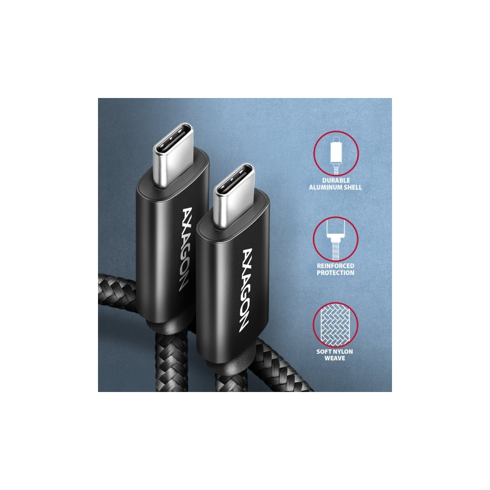 Produktbild för AXAGON - USB typ C-kabel - USB-C till USB-C