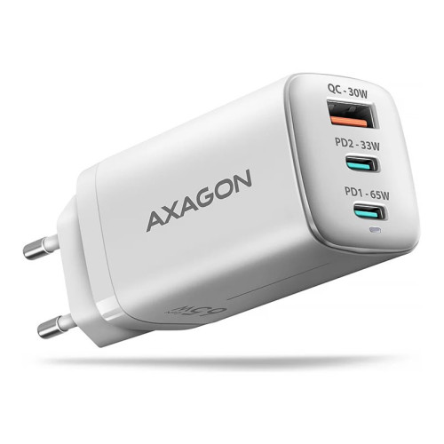 AXAGON AXAGON ACU-DPQ65W strömadapter - USB typ A, 2 x USB-C - 65 Watt