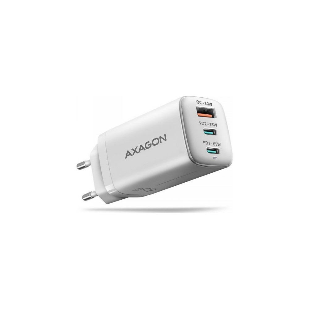 Produktbild för AXAGON ACU-DPQ65W strömadapter - USB typ A, 2 x USB-C - 65 Watt