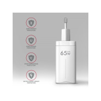 Produktbild för AXAGON ACU-DPQ65W strömadapter - USB typ A, 2 x USB-C - 65 Watt
