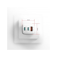 Produktbild för AXAGON ACU-DPQ65W strömadapter - USB typ A, 2 x USB-C - 65 Watt