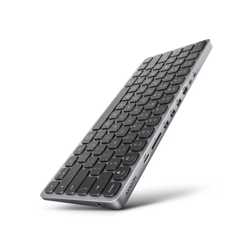Axago Klawiatura n HMC-KB-US Klawiatura USB-C 5Gbps med HUB,... - Tangentbord