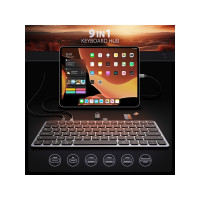 Produktbild för Klawiatura Axagon HMC-KB-US Klawiatura USB-C 5Gbps med HUB,...