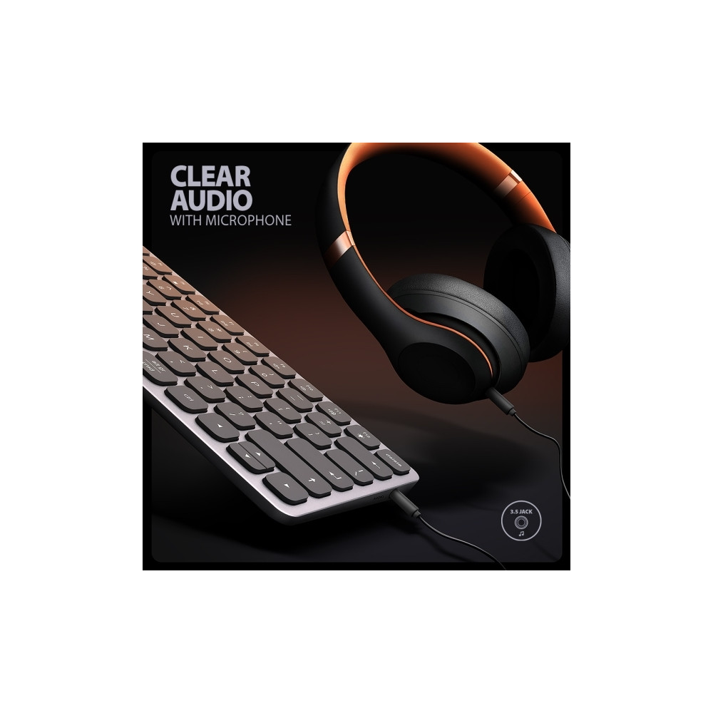 Produktbild för Klawiatura Axagon HMC-KB-US Klawiatura USB-C 5Gbps med HUB,...