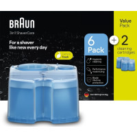 Produktbild för Rengöringsstation för rakapparat refillpatroner 6+2 promo pa...