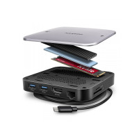 Produktbild för AXAGON HMC-UFO - dockningsstation - USB-C 3.2 Gen 2 - HDMI - 1GbE