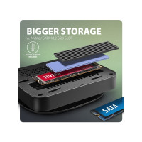 Produktbild för AXAGON HMC-UFO - dockningsstation - USB-C 3.2 Gen 2 - HDMI - 1GbE