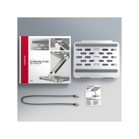 Produktbild för AXAGON HMC-STND - dockningsstation + ställ för bärbar dator - USB-C 3.2 Gen 1 - HDMI - 1GbE