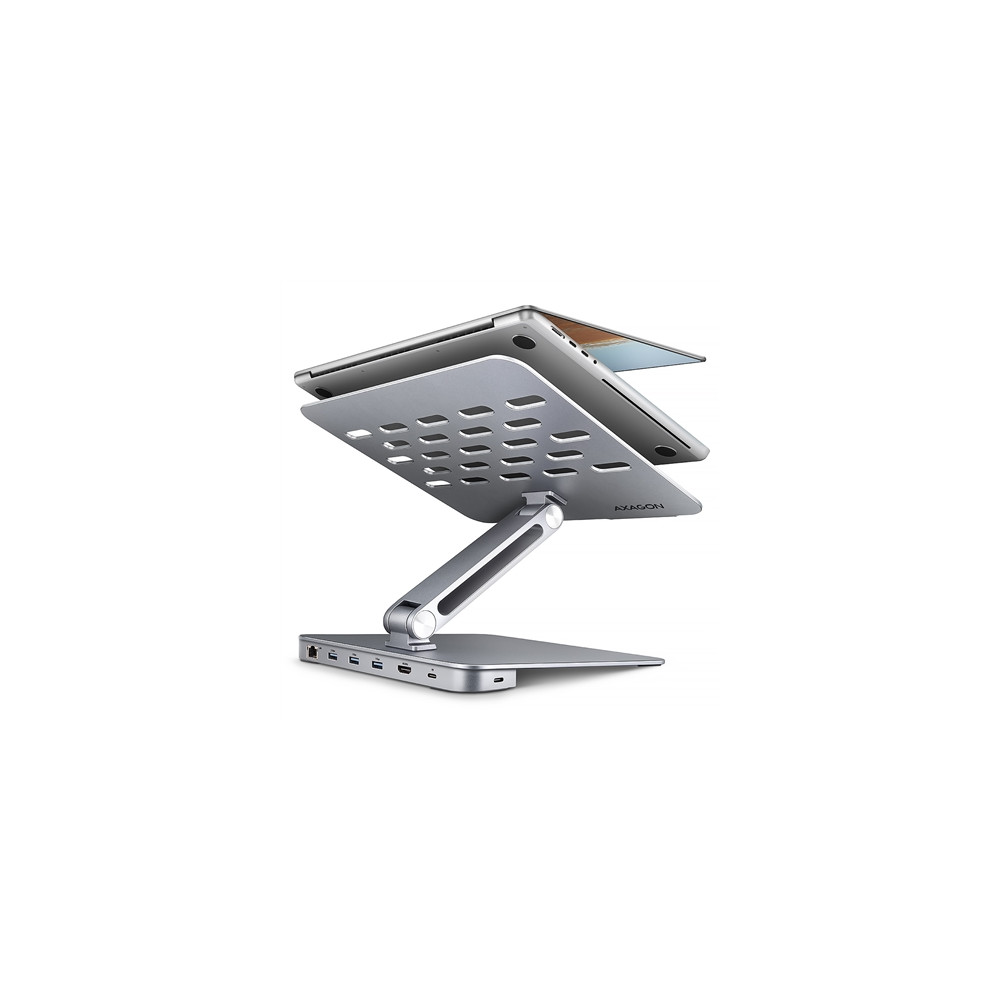 Produktbild för AXAGON HMC-STND - dockningsstation + ställ för bärbar dator - USB-C 3.2 Gen 1 - HDMI - 1GbE