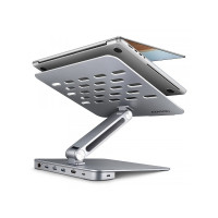 Produktbild för AXAGON HMC-STND - dockningsstation + ställ för bärbar dator - USB-C 3.2 Gen 1 - HDMI - 1GbE