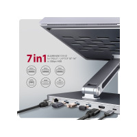 Produktbild för AXAGON HMC-STND - dockningsstation + ställ för bärbar dator - USB-C 3.2 Gen 1 - HDMI - 1GbE