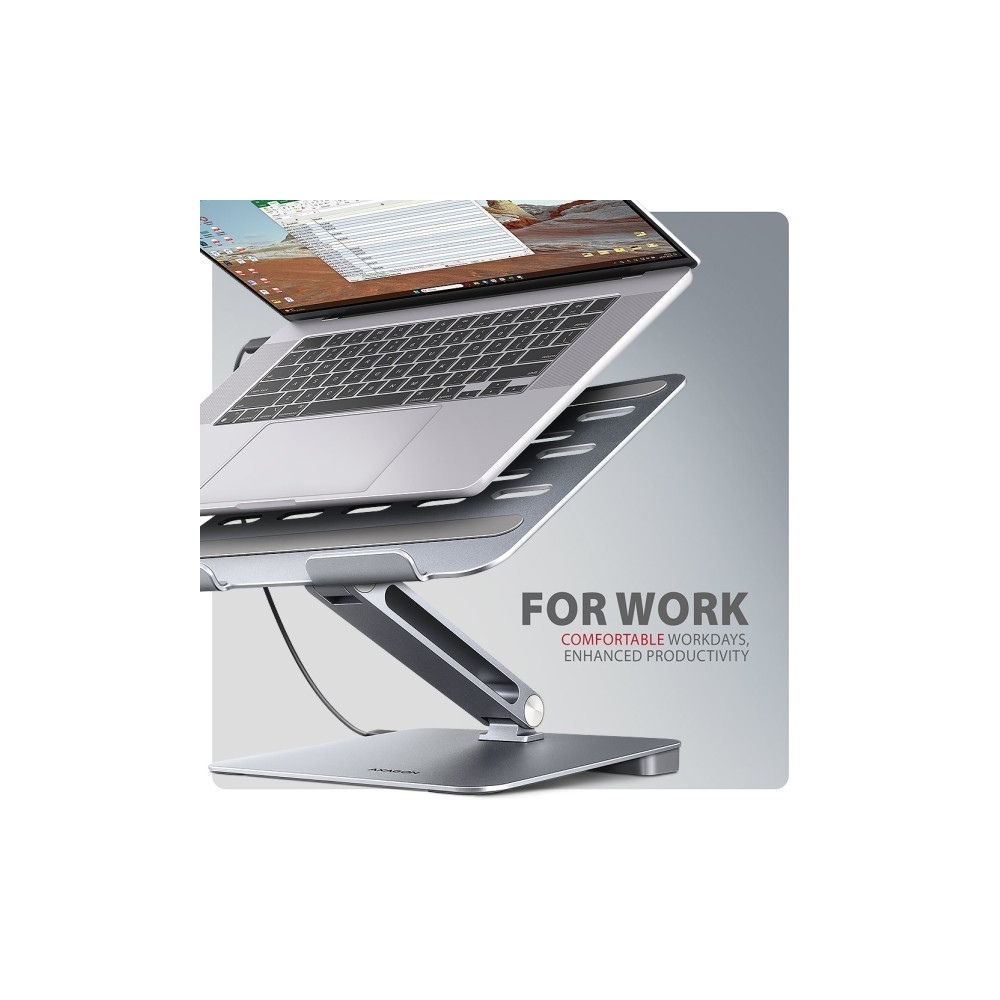 Produktbild för AXAGON HMC-STND - dockningsstation + ställ för bärbar dator - USB-C 3.2 Gen 1 - HDMI - 1GbE