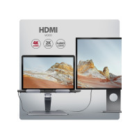 Produktbild för AXAGON HMC-STND - dockningsstation + ställ för bärbar dator - USB-C 3.2 Gen 1 - HDMI - 1GbE