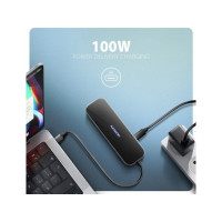 Produktbild för AXAGON HMC-6GLN Glass - dockningsstation - USB-C 3.2 Gen 1 / USB 3.0 / USB4 / Thunderbolt 3 / Thunderbolt 4 - HDMI - 1GbE