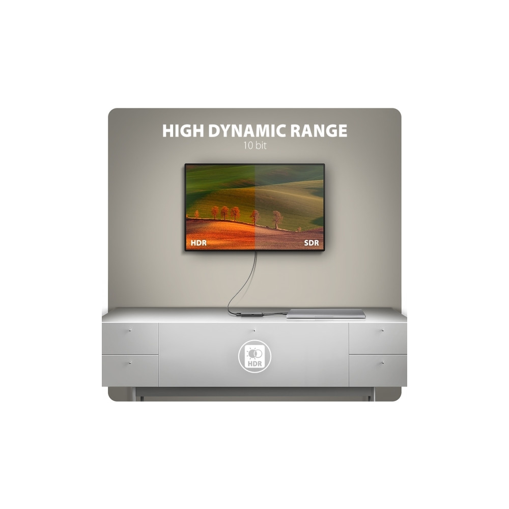 Produktbild för AXAGON RVC-HI8KPD - videoadapterkabel - USB-C till HDMI - 16 cm