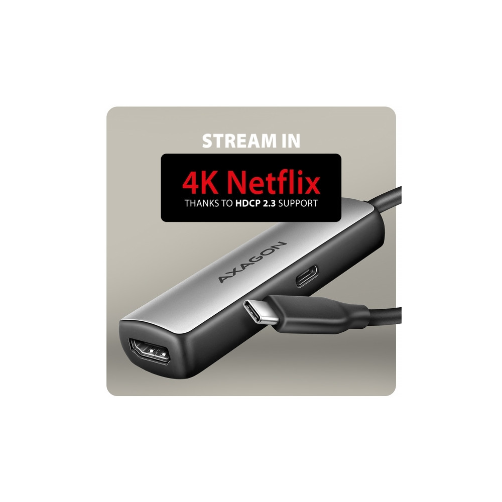 Produktbild för AXAGON RVC-HI8KPD - videoadapterkabel - USB-C till HDMI - 16 cm