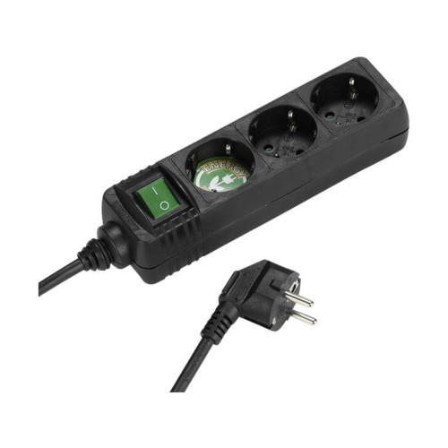 Vivanco VVELSTR3SCHSWK, 1,4 m, inomhus, Typ F, Vinklad, Svar... - Kontakter & Uttag