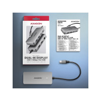 Produktbild för HUB USB Axagon HMC-CUB83X2, USB 10Gbps hubb, 2x USB-A, USB-C...