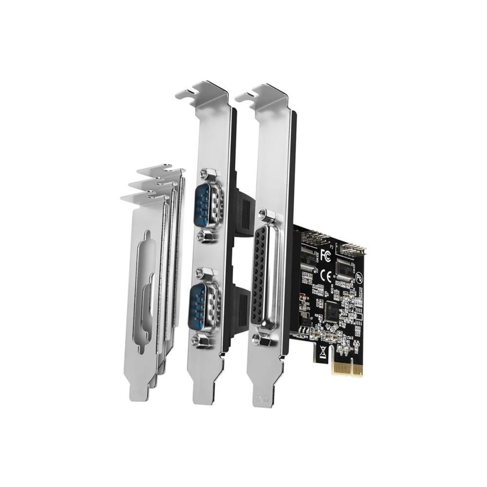 Produktbild för AXAGON PCEA-PSN - seriell adapter - PCIe 2.0 x16 - RS-232 x 2 + parallell x 1